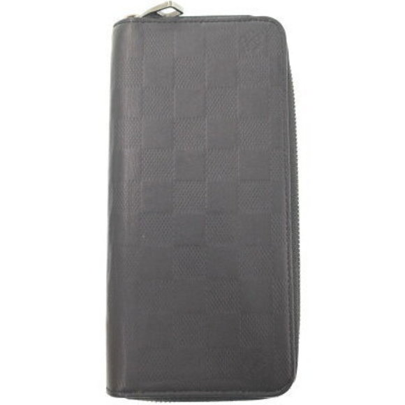 Louis Vuitton Damier Infini Black Zippy Wallet Vertical Zip Long - Picture 1 of 5